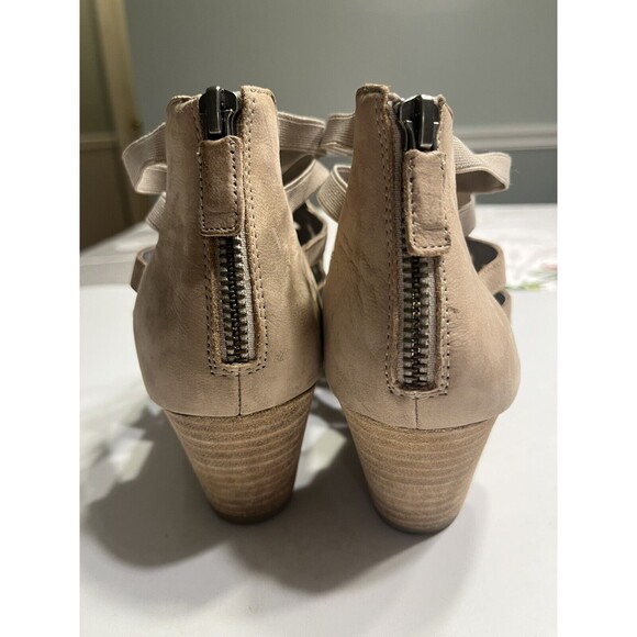 Eileen Fisher Oodle Cross Cross Strappy Tan Brown Block Heel Open Toe Sandals 9 - Picture 5 of 14